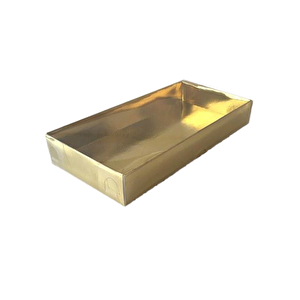 Asetat Kapaklı Karton Kutu 20x10x3 (25 Adet)  Gold