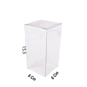 Asetat Kutu 6x6x15.5 Cm (25  Adet)