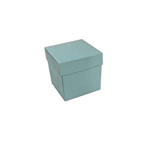 Komple Karton Kutu Düz Renk 7x7x7 Cm (25 Adet)  Mavi