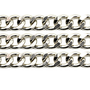 Alüminyum Çanta Ve Takı Zinciri 10 Mm (1 Metre)  Gümüş