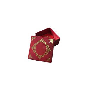Komple Karton Kutu Saray Desen Gold Yaldız 4x4x2 Cm (50 Adet)  Bordo