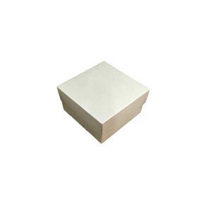 Komple Karton Kutu Düz Renk 10x10x5 Cm  (25 Adet)  Krem