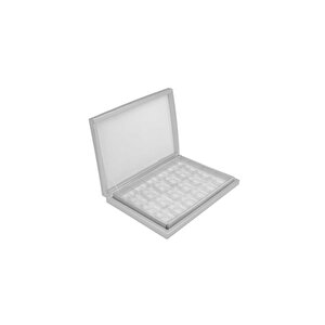 Karton Çikolata Kutusu 24 Lü Separatörlü 23.4x31.5 Cm  Gümüş