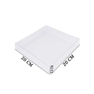 Asetat Kutu Bubble Mum Kutusu  20x20x3.5 Cm (10 Adet)