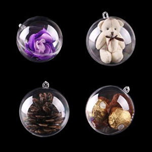 Şeffaf Mika Küre Top 6 Cm (24  Adet )