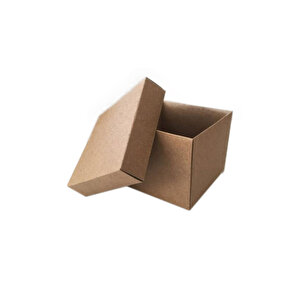 Komple Karton Kutu Düz Renk 8x8x6.5 Cm (25 Adet)  Kraft