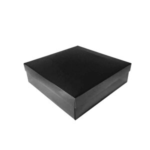 Komple Karton Kutu 15x15x3 Cm (10 Adet)  Siyah