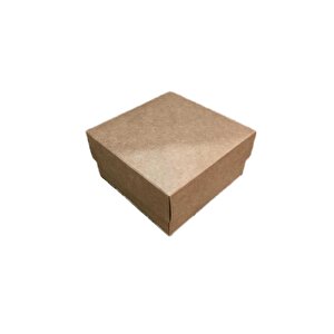 Komple Karton Kutu Düz Renk 10x10x5 Cm  (25 Adet)  Kraft