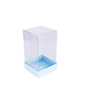 Asetat Kutu Altı Karton 5x5x9 Cm (50 Adet)  Mavi