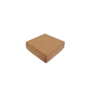 Komple Karton Kutu Düz Renk 6x6x2.5 Cm (25 Adet)  Kraft