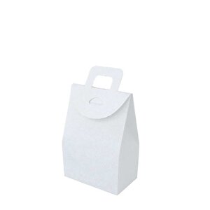 Kına Ve Çerez Çantası Karton Düz 7.5x11x4  Cm (20 Adet)  Beyaz