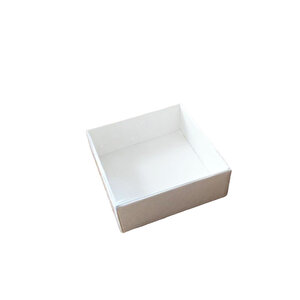 Asetat Kutu Altı Karton 5x5x2,2 Cm (50 Adet)  Beyaz