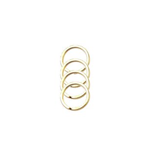 Zincirsiz Boş  Yassı Model Anahtarlık Halkası  2.5 Cm (50 Adet)  Gold