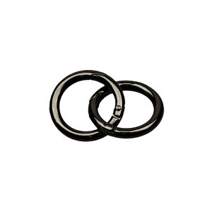 Yaylı Çanta Halkası Mekanizmalı Halka 2.7 Cm  (10 Adet)  Siyah