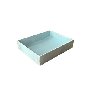 Asetat Kapaklı Karton Kutu 12x15x3 (25 Adet)  Mavi