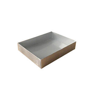 Asetat Kapaklı Karton Kutu 12x15x3 (25 Adet)  Gri