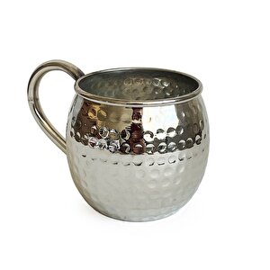 Luna Petekli Bakır Kupa Bardak Mug Nikel Kaplama