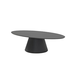Oslo Meşe Oval Orta Sehpa Siyah