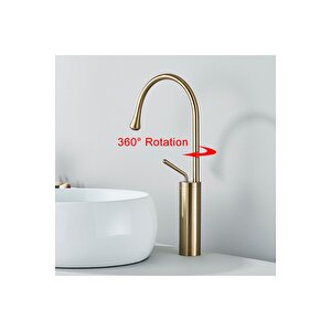 4249568950 Mat Gold Banyo Çanak Lavabo Bataryası Italy Design Mat Gold İthal