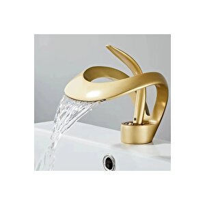 Lüks Gold Altın Şelale Lavabo Bataryası