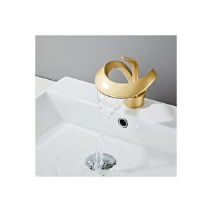Lüks Gold Altın Şelale Lavabo Bataryası