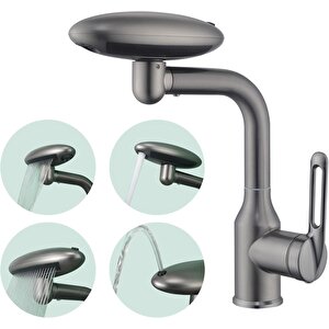 Fonksiyonel Banyo Lavabo Bataryası - Saç Yıkama-abdest-hijyen Tasarımı Lavabo Musluğu Abs Plastik