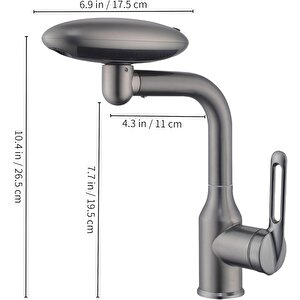 Fonksiyonel Banyo Lavabo Bataryası - Saç Yıkama-abdest-hijyen Tasarımı Lavabo Musluğu Abs Plastik
