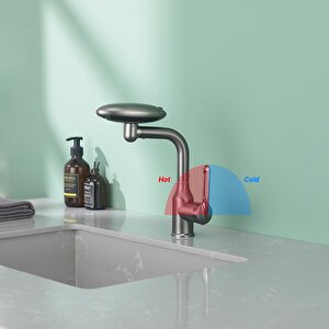 Fonksiyonel Banyo Lavabo Bataryası - Saç Yıkama-abdest-hijyen Tasarımı Lavabo Musluğu Abs Plastik