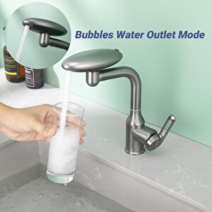 Fonksiyonel Banyo Lavabo Bataryası - Saç Yıkama-abdest-hijyen Tasarımı Lavabo Musluğu Abs Plastik