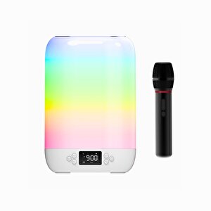 Dy20k Karaoke Bluetooth Hoparlör, Rgb Işıklı, Alarm Saat, Uyku Mod Özel Sesli,kablosuz speaker