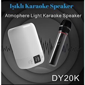Dy20k Karaoke Bluetooth Hoparlör, Rgb Işıklı, Alarm Saat, Uyku Mod Özel Sesli,kablosuz speaker
