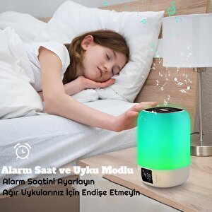 Dy20k Karaoke Bluetooth Hoparlör, Rgb Işıklı, Alarm Saat, Uyku Mod Özel Sesli,kablosuz speaker