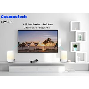 Cosmostech Dy20k Karaoke Bluetooth Hoparlör, Rgb Işıklı, Alarm Saat, Uyku Mod Özel Sesli,kablosuz speaker