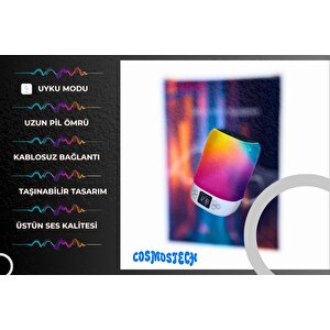 Cosmostech Dy20k Karaoke Bluetooth Hoparlör, Rgb Işıklı, Alarm Saat, Uyku Mod Özel Sesli,kablosuz speaker