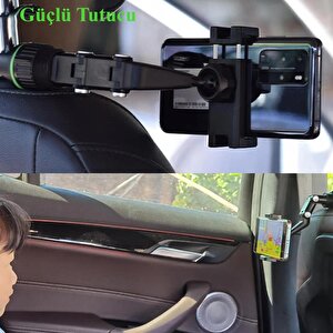 Cosmostech Araç Dikiz Aynası Telefon Tutucu Standı 360° Derece Ayarlanabilir, Masaüstü, Koltuk Arkası Telefon Tutacağı car holder