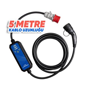 Huzur Elektrik 22kw 32a 5m Kablolu Portatif Taşınabilir Ev Araç Şarj Cihazı