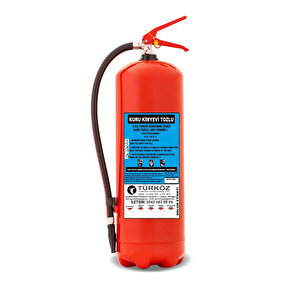 6 Kg Kuru Kimyevi Tozlu Yangın Söndürme Tüpü - Ruhsata Uygun Faturalı 4 Yıl Garantili Yeni Üretim - Türköz
