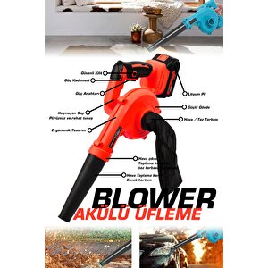 Assur Profesyonel 21v Çift Akülü Kompresör Şarjlı Hava Üfleme Makinesi