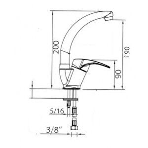 Cosmo Kuğu Lavabo Bataryası 61032