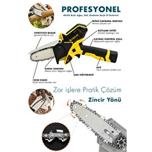 18v Çift Akülü Bıçkı Testere Dal Budama Makinesi Çantalı