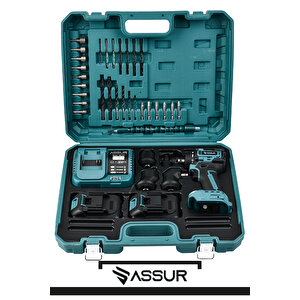 21v Çift Akülü 4 Başlıklı Kömürsüz Motor Darbeli Şarjlı Akülü Vidalama