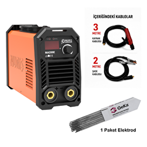 Ma200e İnverter Kaynak Makinesi 200a + 1 Paket 2.5mm Elektrot