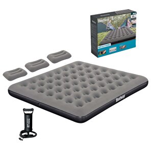 Bestway Ultra King 3 Kişilik Şişme Yatak, El Pompası Ve Yastık 203x183x22cm 671hc Bw149