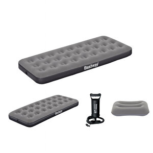 Bestway Single Tek Kişilik Şişme Yatak + El Pompası Ve Yastık 185x76x22cm 671gy Bw142
