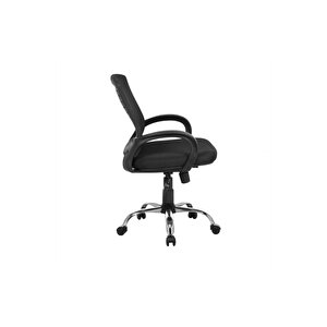 Siyah Fileli Büro Ofis Çalışma Koltuğu, Ergonomik Bilgisayar Sandalyesi