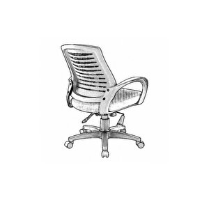 Siyah Fileli Büro Ofis Çalışma Koltuğu, Ergonomik Bilgisayar Sandalyesi