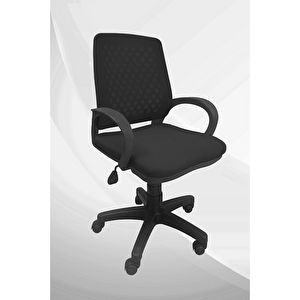 Fileli Petek Ofis Büro Bilgisayar Koltuğu Sandalyesi Siyah