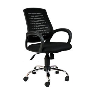 Comfy Çalışma Sandalyesi Ofis Koltuğu Siyah Krom