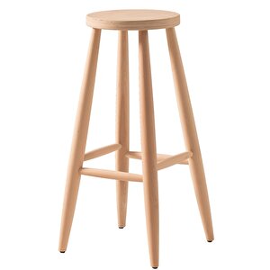Ahşap Yuvarlak Bar Tabure Sandalye