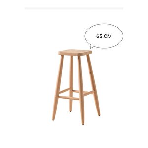 Ahşap 65 Cm Kare Bar Tabure Sandalye